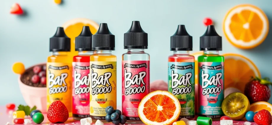 JNP Bar salt 6000 flavors display with vibrant e-liquid packaging